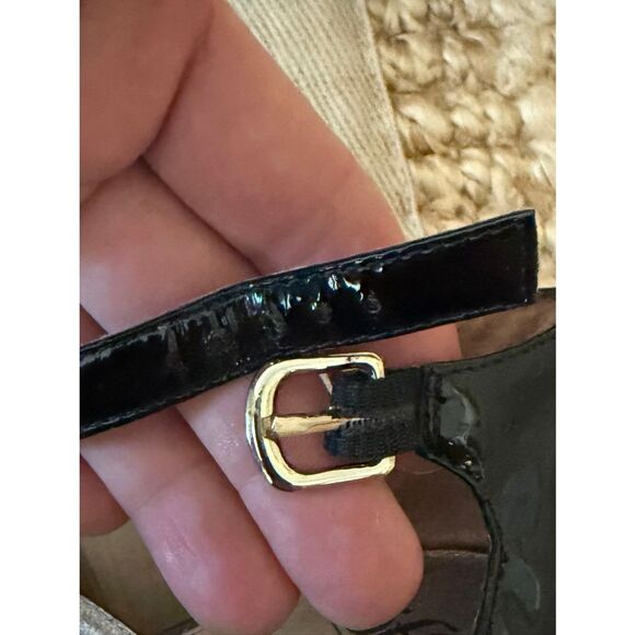 Sofft Black Patent Leather Strappy Platform Sandals Heels Womens 7M - Picture 9 of 9